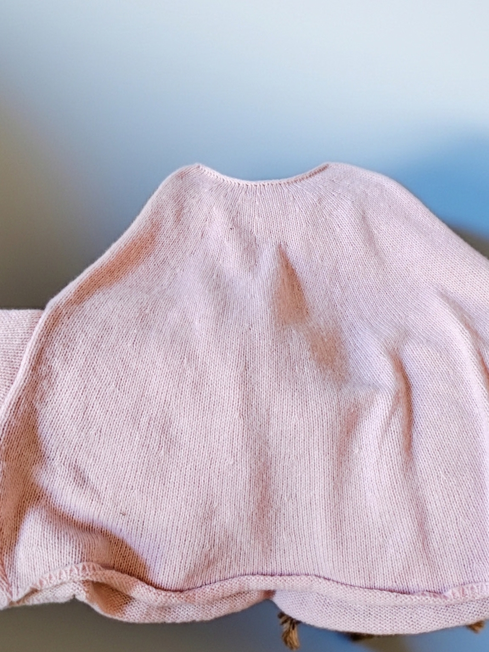Rosa Clothing Pink Poncho Sweater